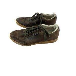 Ashworth Mens Brown Leather Spikeless Lace Up Golf Shoes - 10.5 - #104408902